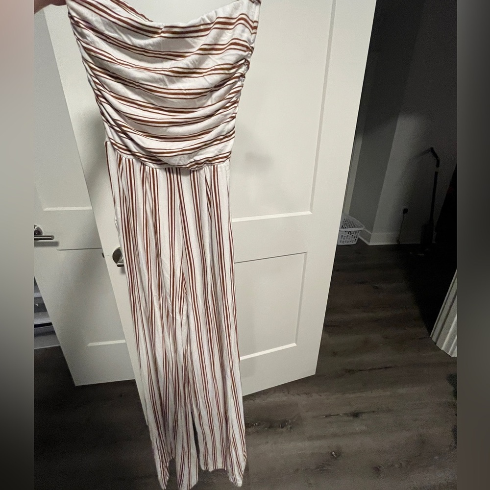 Heart Hips Brown and White Striped jumper
